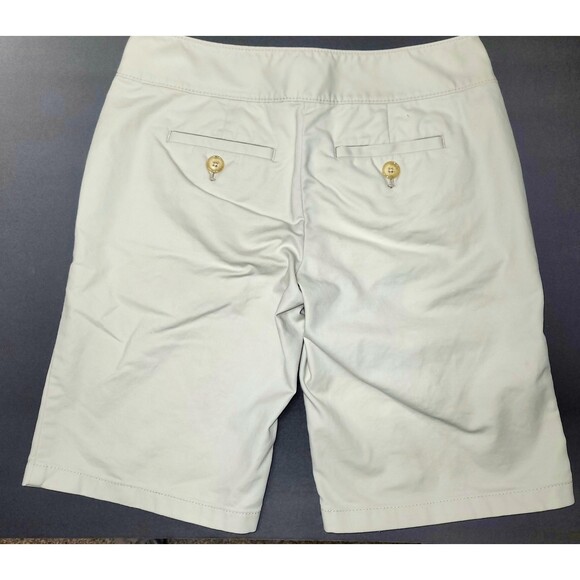 Ann Taylor signature fit cream beige size 0 Bermuda shorts - Picture 2 of 8